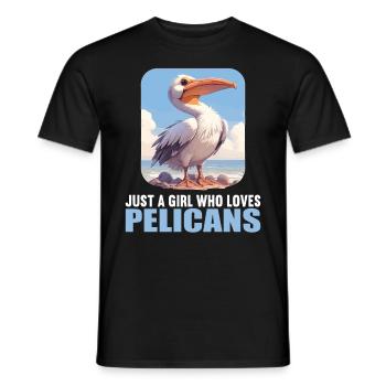 Pelicans Pelican - Men's T-Shirt - black - Front - AI Model Male 178 light (178cm)
