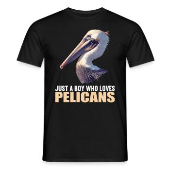 Pelikane Pelikan - Männer T-Shirt - Schwarz - Vorne - AI Model Male 178 light (178cm)