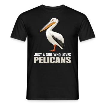 Pelikane Pelikan - Männer T-Shirt - Schwarz - Vorne - AI Model Male 178 light (178cm)