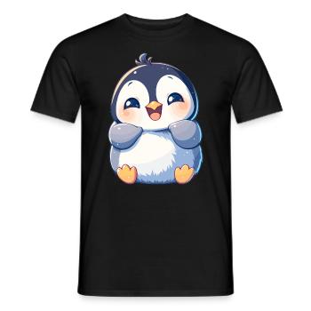 Pinguine Pinguin - Männer T-Shirt - Schwarz - Vorne - AI Model Male 178 light (178cm)
