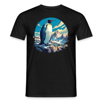 Pinguine Pinguin - Männer T-Shirt - Schwarz - Vorne - AI Model Male 178 light (178cm)