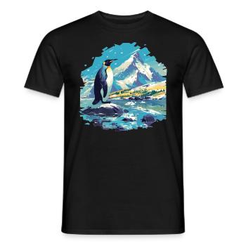 Pinguini Pinguino - T-shirt uomo - nero - Fronte - AI Model Male 178 light (178cm)