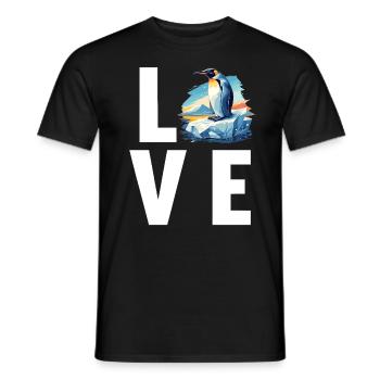 Pinguine Pinguin - Männer T-Shirt - Schwarz - Vorne - AI Model Male 178 light (178cm)
