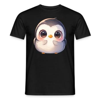 Pinguine Pinguin - Männer T-Shirt - Schwarz - Vorne - AI Model Male 178 light (178cm)