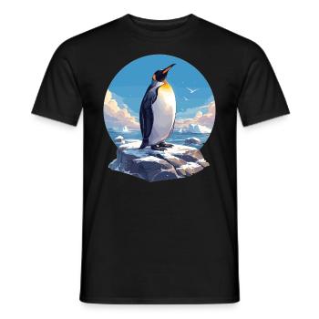 Pinguine Pinguin - Männer T-Shirt - Schwarz - Vorne - AI Model Male 178 light (178cm)