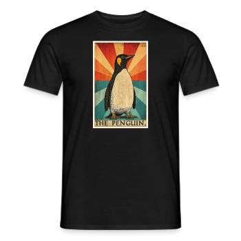 Pinguine Pinguin - Männer T-Shirt - Schwarz - Vorne - AI Model Male 178 light (178cm)