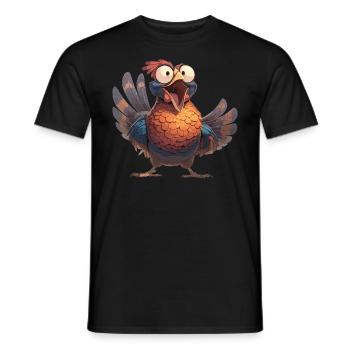 Pheasants Pheasant - Men's T-Shirt - black - Front - AI Model Male 178 light (178cm)