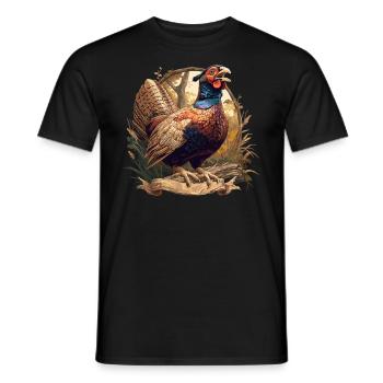 Pheasants Pheasant - Men's T-Shirt - black - Front - AI Model Male 178 light (178cm)