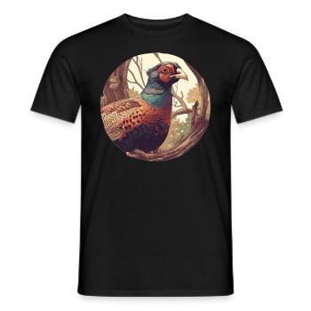 Pheasants Pheasant - Men's T-Shirt - black - Front - AI Model Male 178 light (178cm)
