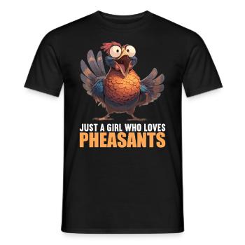 Pheasants Pheasant - Men's T-Shirt - black - Front - AI Model Male 178 light (178cm)