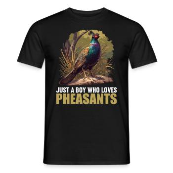 Pheasants Pheasant - Men's T-Shirt - black - Front - AI Model Male 178 light (178cm)