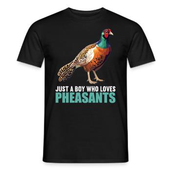 Pheasants Pheasant - Men's T-Shirt - black - Front - AI Model Male 178 light (178cm)