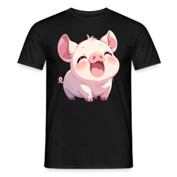 Cochon Cochon - T-shirt homme - noir - Devant - AI Model Male 178 light (178cm)