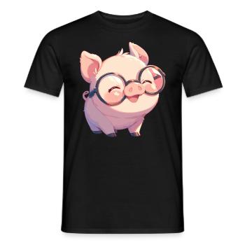 Cochon Cochon - T-shirt homme - noir - Devant - AI Model Male 178 light (178cm)