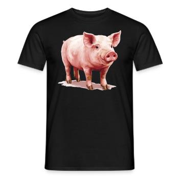 Cochon Cochon - T-shirt homme - noir - Devant - AI Model Male 178 light (178cm)