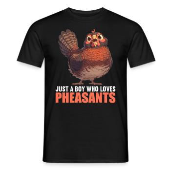 Pheasants Pheasant - Men's T-Shirt - black - Front - AI Model Male 178 light (178cm)