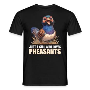 Pheasants Pheasant - Men's T-Shirt - black - Front - AI Model Male 178 light (178cm)