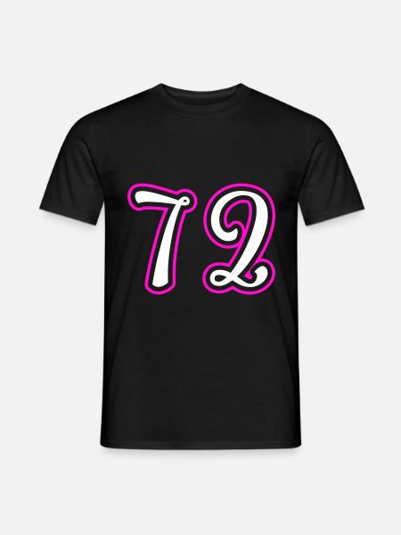 72 Number number - Men's T-Shirt - black