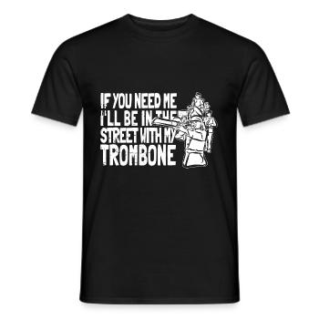 Trombone - T-shirt homme - noir - Devant - AI Model Male 178 light (178cm)