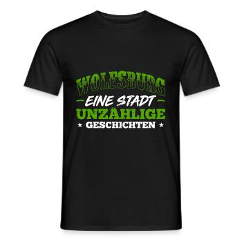 Wolfsburg Eine Stadt Unzählige Geschichten Heimatv - Männer T-Shirt - Schwarz - Vorne - AI Model Male 178 light (178cm)