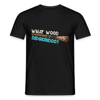 What Wood Didgeridoo? - Männer T-Shirt - Schwarz - Vorne - AI Model Male 178 light (178cm)