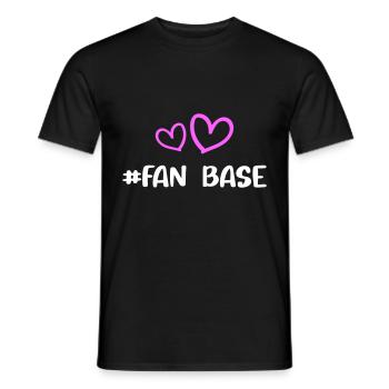 Fan Base Heart Love - Men's T-Shirt - black - Front - AI Model Male 178 light (178cm)