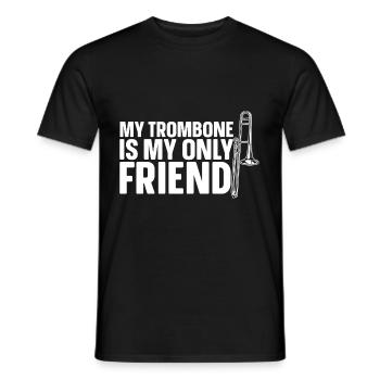 Trombone - T-shirt homme - noir - Devant - AI Model Male 178 light (178cm)