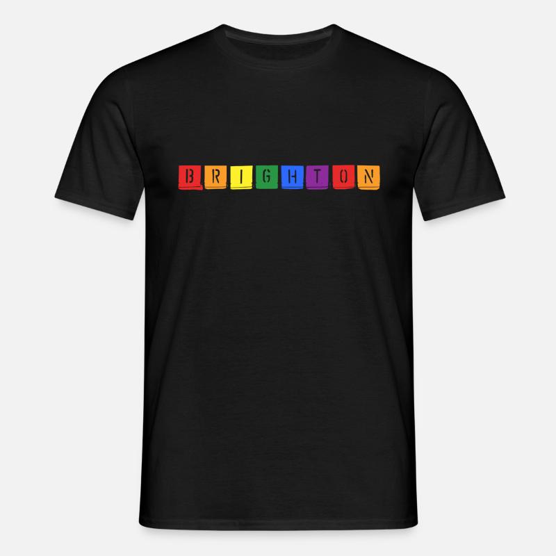 Rainbow Brighton! - Männer T-Shirt - Schwarz