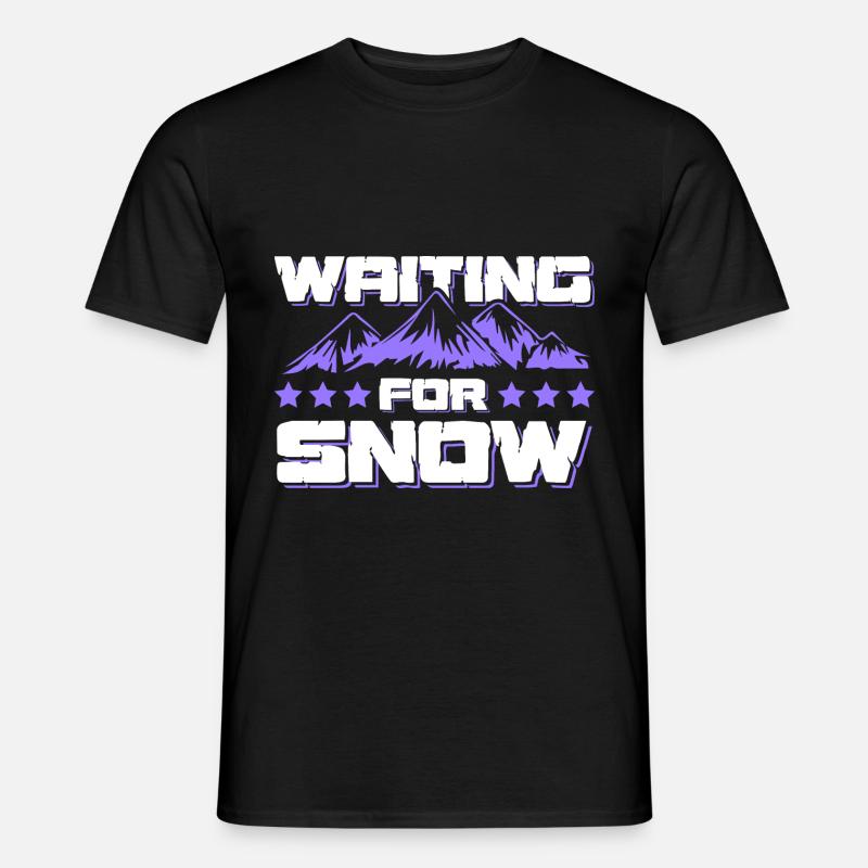 Schnee snow ski - Männer T-Shirt - Schwarz