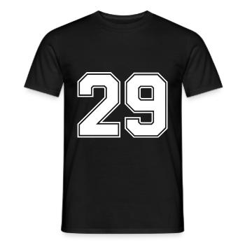 29 Zahl Trikot - Männer T-Shirt - Schwarz - Vorne - AI Model Male 178 light (178cm)