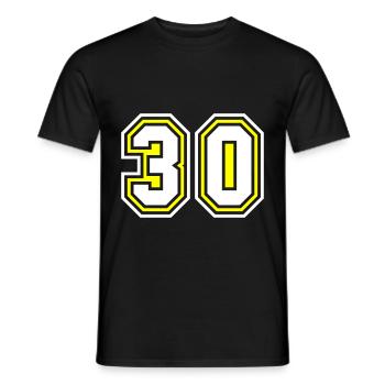 Symbole de 30 chiffres - T-shirt homme - noir - Devant - AI Model Male 178 light (178cm)