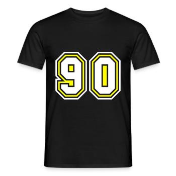 90 number symbol - Men's T-Shirt - black - Front - AI Model Male 178 light (178cm)
