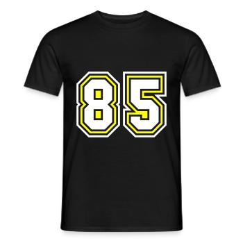 85 number symbol - Men's T-Shirt - black - Front - AI Model Male 178 light (178cm)