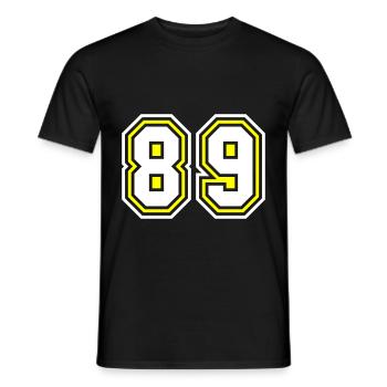89 Number Symbol - Men's T-Shirt - black - Front - AI Model Male 178 light (178cm)