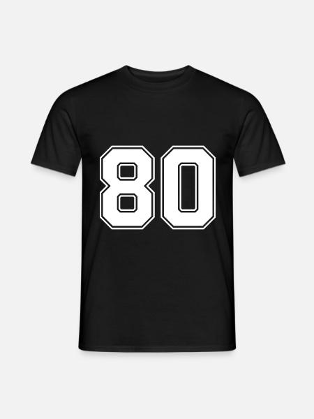 80 number jersey - Men's T-Shirt - black