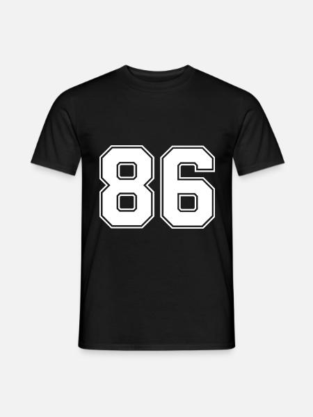 86 number jersey - Men's T-Shirt - black