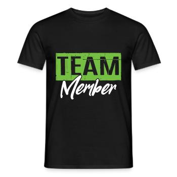 Team Members - Men's T-Shirt - black - Front - AI Model Male 178 light (178cm)