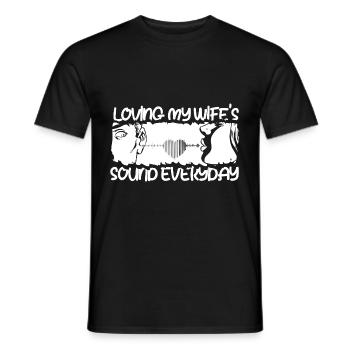 Ingénieur du son Tontechniker - T-shirt homme - noir - Devant - AI Model Male 178 light (178cm)