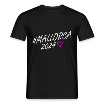 Mallorca 2024 Herz Reise - Männer T-Shirt - Schwarz - Vorne - AI Model Male 178 light (178cm)