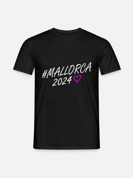 Mallorca 2024 Heart Trip - Men's T-Shirt - black
