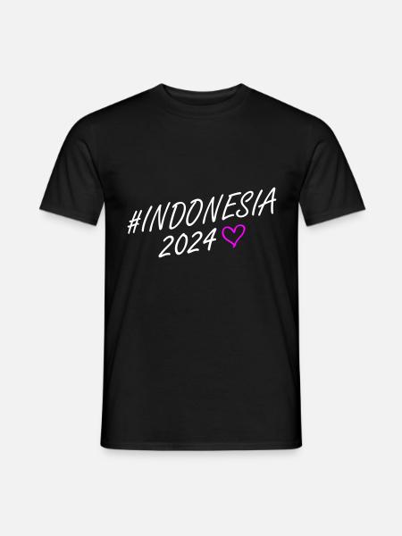 Indonesia 2024 Heart Trip - Men's T-Shirt - black
