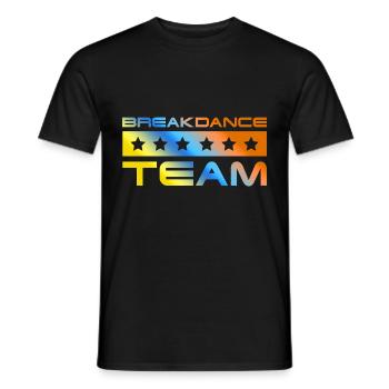 Breakdance Crew Bunt - Männer T-Shirt - Schwarz - Vorne - AI Model Male 178 light (178cm)