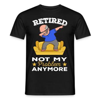 Retirees Pension Retirement Retirement Start of retirement - Men's T-Shirt - black - Front - AI Model Male 178 light (178cm)