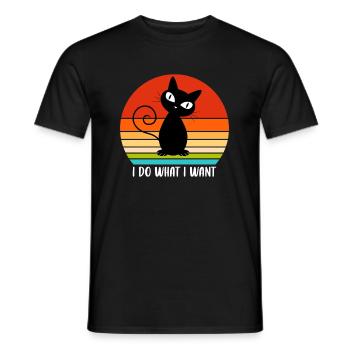 I do what i want - Männer T-Shirt - Schwarz - Vorne - AI Model Male 178 light (178cm)