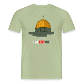 Free palestine - Männer T-Shirt - Sage - Vorne - AI Model Male 178 light (178cm)