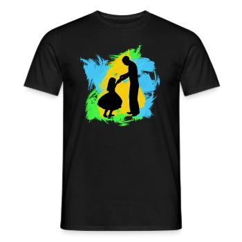 Père et fille - T-shirt homme - noir - Devant - AI Model Male 178 light (178cm)