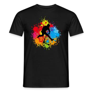 Freestyle-Roller - Männer T-Shirt - Schwarz - Vorne - AI Model Male 178 light (178cm)