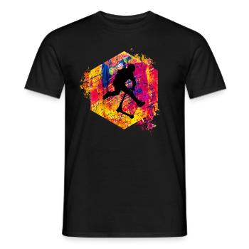 Freestyle-Roller - Männer T-Shirt - Schwarz - Vorne - AI Model Male 178 light (178cm)