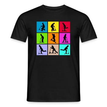 Freestyle-Roller - Männer T-Shirt - Schwarz - Vorne - AI Model Male 178 light (178cm)