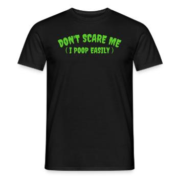 Ne me fais pas peur je fais caca facilement - T-shirt homme - noir - Devant - AI Model Male 178 light (178cm)